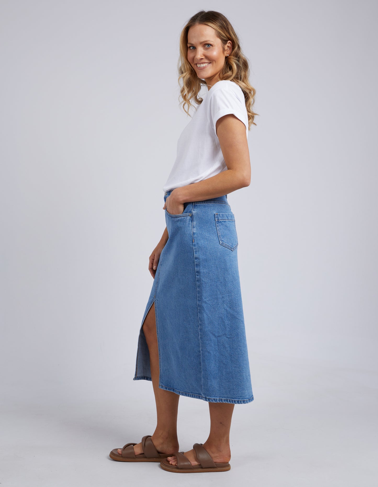 Foxwood Scout Denim Midi Skirt